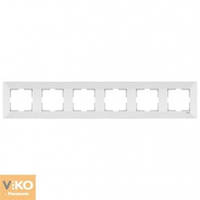 Рамка viko 6-а горизонтальна білий Meridian 90979006-WH