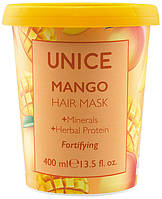 Укрепляющая маска для волос Unice с экстрактом манго, 400 мл