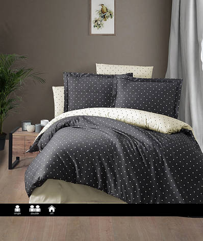 Постільна білизна First Choice - Satin Cotton - Point Anthracite, фото 1