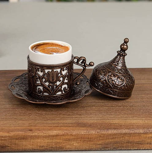 Турецкая чашка Демитас Acar с блюдцем 50мл. Медь(YP) (ID#1778347625 ...