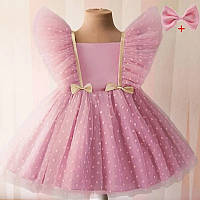 Платье Розовое Пышное 80-120 см