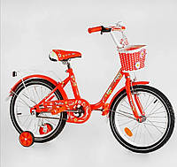 Детский двухколесный велосипед 12" дюймов SOFIA-N12-3, корзинка, звоночек, сидение с ручкой, доп. колеса
