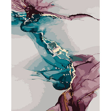 KMSY6795 Картина за номерами Акварельна абстракція Strateg з лаком і рівнем розміром 40х50 см, фото 2