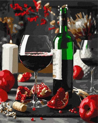 KMKHO5671 Картина по номерам. Гранатова насолода 40х50 см, фото 1