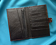 Гаманець місткий з натуральної шкіри в стилі стимпанк ручної роботи, фото 4