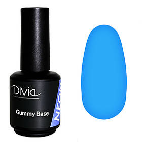 Divia - База неонова Gummy Base NEON №GBN15 (Lagoon Blue) (15 мл)