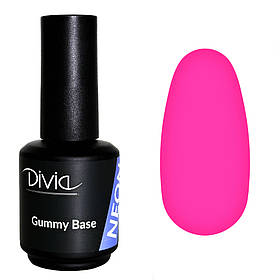 Divia - База неонова Gummy Base NEON №GBN14 (Pop Pink) (15 мл)