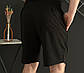 Літній чоловічий спортивний костюм лого Герб, шорти чорні та футболка хакі., фото 3