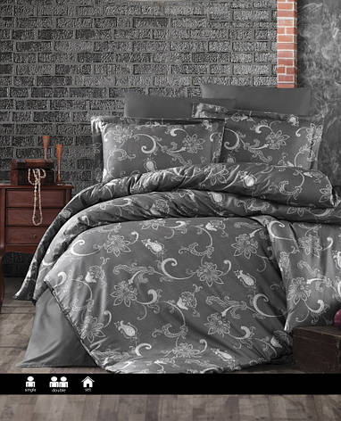 Постільна білизна First Choice - Satin Cotton - Carmina Anthracite, фото 1