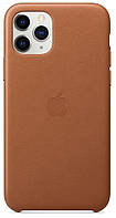 Оригинальный кожаный чехол Apple Leather Case MX0D2ZM/A для Iphone 11 Pro Max (6.5") Saddle Brown