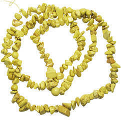 Намистини Відколи Великі Жовті, Розмір від 6 до 12 мм, Фурнітура на Біжутерію Прикраси