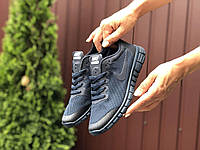 Женские легкие кроссовки сетка Nike Free Run темно синие 36 37 размер,найк фри ран