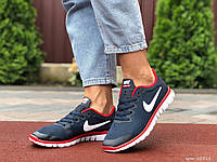 Женские легкие кроссовки сетка Nike Free Run темно синие 36 37 39 размер,найк фри ран