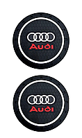 Килимок антиковзний в машину для підсклянника з логотипом Audi