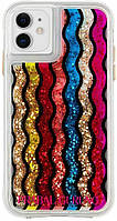 Чехол противоударный с плавающими блестками Case-Mate Prabal Gurung Waterfall для Iphone 11/XR (6.1") Rainbow