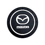 Килимок антиковзний в машину для підсклянника з логотипом Mazda, фото 2