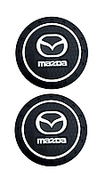 Килимок антиковзний в машину для підсклянника з логотипом Mazda