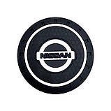 Килимок антиковзний в машину для підсклянника з логотипом Nissan, фото 3