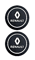 Килимок антиковзний в машину для підсклянника з логотипом Renault