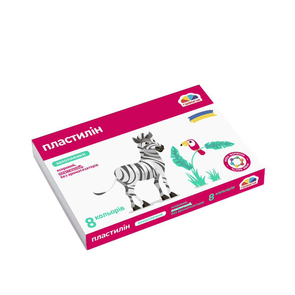 Пластилін дитячий ГАММА'UA Захоплення 8 кольорів 128 гр 200310