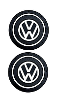 Килимок антиковзний в машину для підсклянника з логотипом Volkswagen
