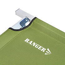 Розкладачка стальна до 120кг ліжко похідне туристичне Ranger Military Steel RA 5518, фото 4