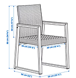 VÄRMANSÖ Крісло вуличне, коричневе, 205.363.93, фото 2