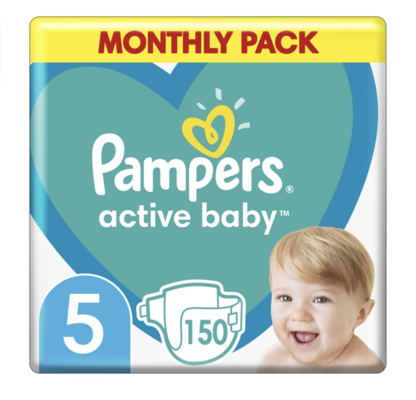 Підгузки Pampers Active Baby 5 (11-16 кг) на 150 шт