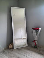 Дзеркало велике підлогове Біле в рамі на ніжці ростове