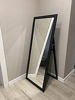 Дзеркало велике підлогове у весь зріст Чорне в рамі на напольній ніжці ростове