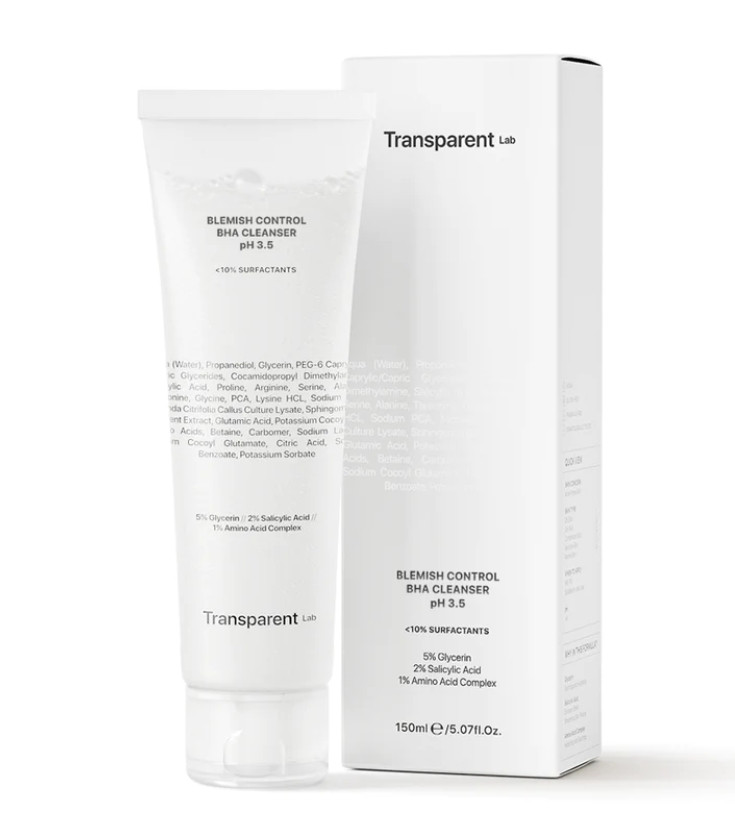 Transparent-Lab Blemish Control BHA Cleanser pH 3.5 - Очищаючий гель для шкіри схильної до акне