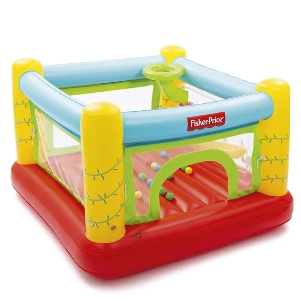 Дитячий надувний ігровий батут розвиваючий Fisher-Price Bestway 93542 від 3 років з кульками