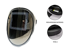 Маска інтерактивна LCD Bluetooth з проєкцією статичних і динамічних зображень ABC, фото 3