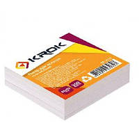 Блок бумаги Krok KR-1112 для заметок белый клееный 85х85х300л (1/48)