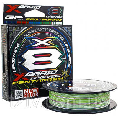 Шнур YGK X-Braid Upgrade X8 Pentagram 150m 1.2/0.185mm 25lb/11.3kg (5545.04.26)