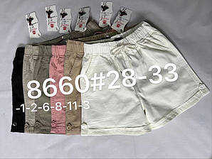 Літні молодіжні жіночі шорти оптом, котон, фабричний Китай. Розмір 28-36