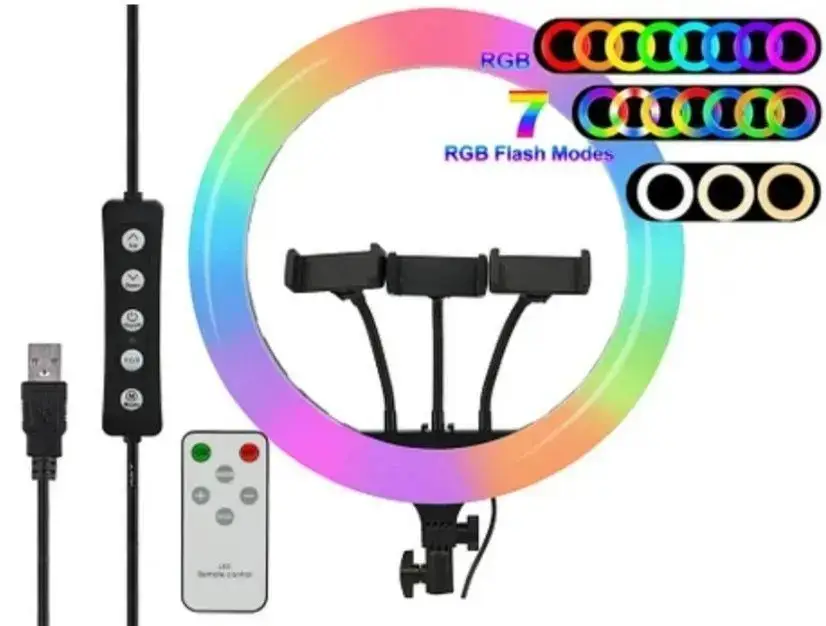 Кільцева LED-лампа RGB MJ36 (36 см)