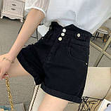 Джинсові шорти жіночі на високій талії, фото 4