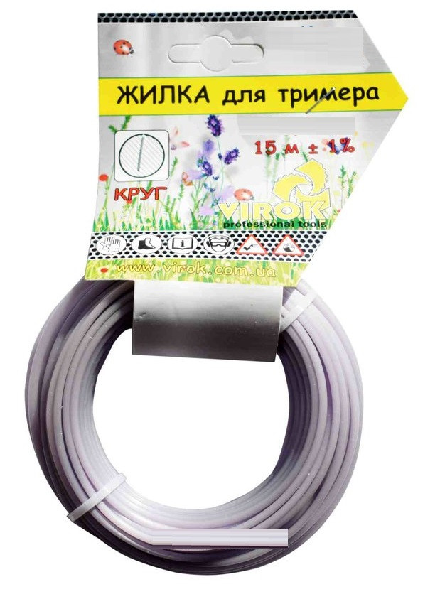 Жилка для тримера "КРУГ" TM VIROK : Ø= 2.7 мм, l= 15 м VR-10V026