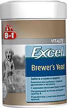 Вітаміни 8 в 1 для шкіри та шерсті собак, кішок Excel Brewers Yeast 1430 таб