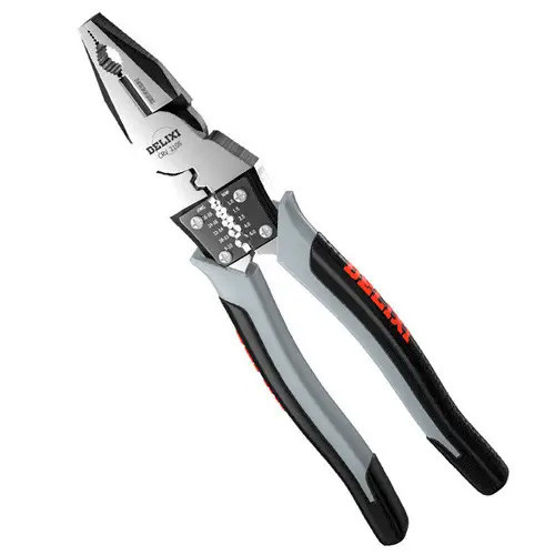 Пасатижі комбіновані 9' багатофункціональні 1-6мм2, 225мм, Delixi, фото 1