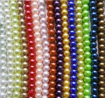 Намистини Скляні Перламутрові під Перли