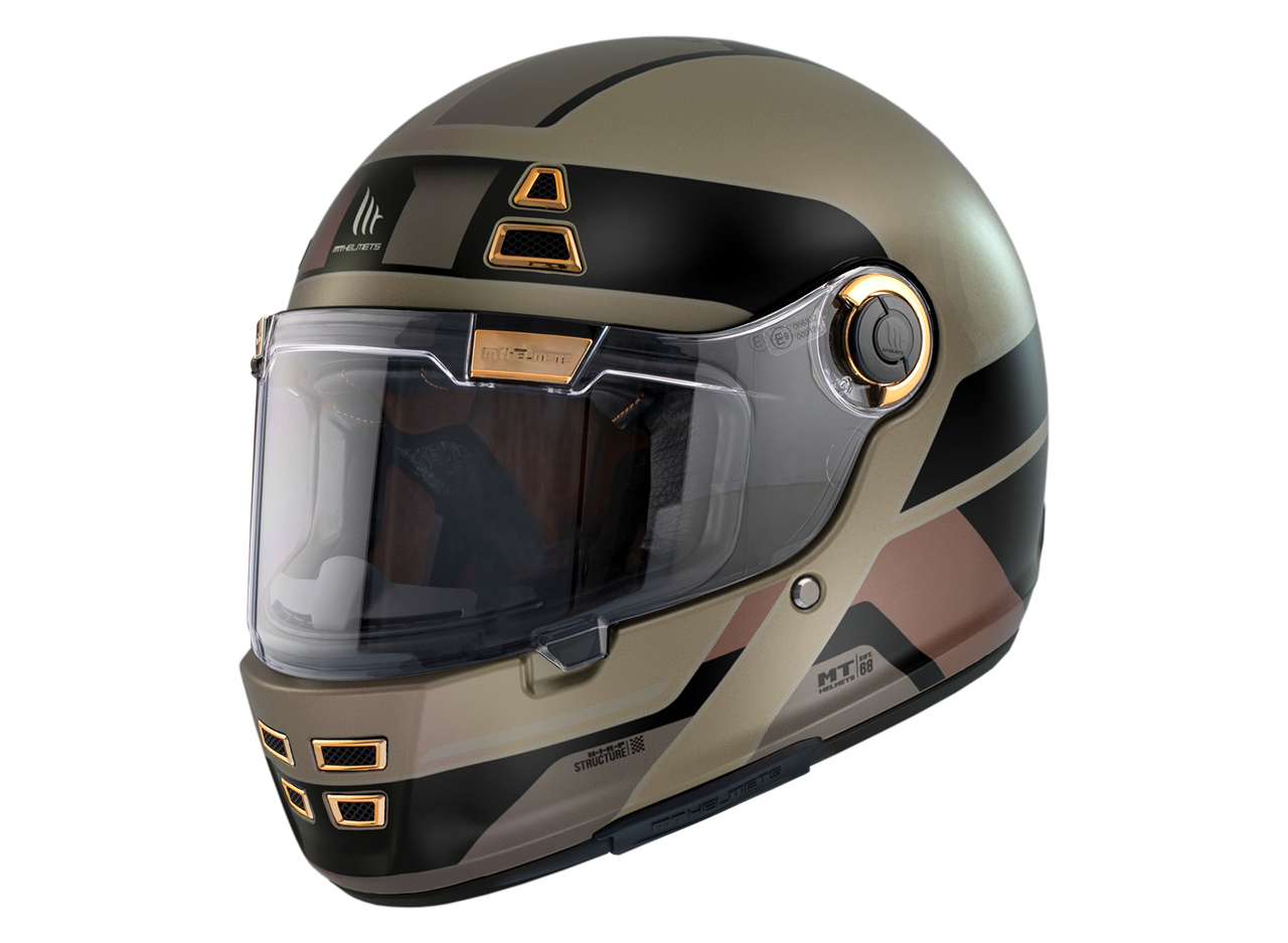 Мотошолом MT Jarama 68TH C9 Matt Gold XS