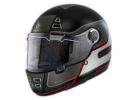 Мотошолом MT Jarama Baux E15 Matt Fluor Red M