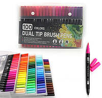 Набор линеров + фломастеров Josef Otten 100 цветов Dual Tip Brush Pens