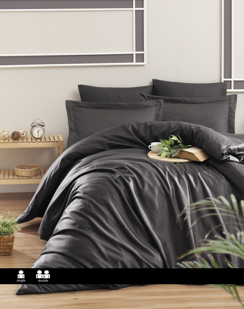 Постільна білизна First Choice - Satin Cotton - Snazzy Anthracite