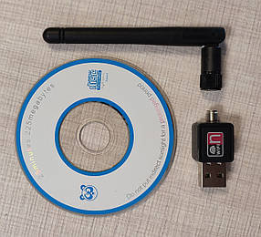 USB WiFi адаптер зовнішня антена 2,4ГГц 300Mbit 20dBm RTL8188ETV