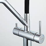 Змішувач для кухні з підключенням фільтра GAPPO G4398-80, хром, фото 4