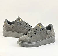 Жіночі Кросівки Alexander McQueen Сірі Мокасини 36,37,38 розміри