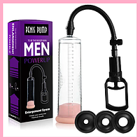 Вакуумна помпа для посилення ерекції, Насос вакуумний для збільшення члена з насадками та мастурбатором, Інтимн